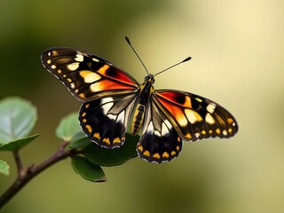 Fototapeta premium butterfly on leaf