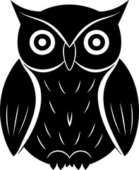 owl silhouette vector illustration