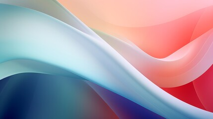Smooth flowing shapes with light pastel tones, space on the left side, Backlighting,generative ai illustration