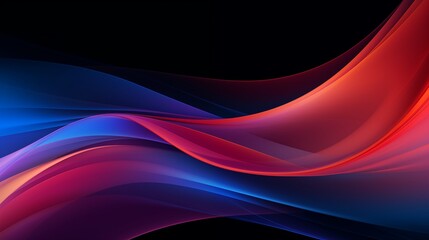 Obraz premium Smooth flowing shapes with light pastel tones, space on the left side, Backlighting,generative ai illustration