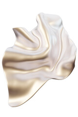 Shiny iridescent white flowing cloth, dreamy futuristic 3D render