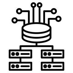 Data infrastructure single icon