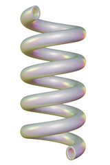 3D Iridescent Spiral Shape