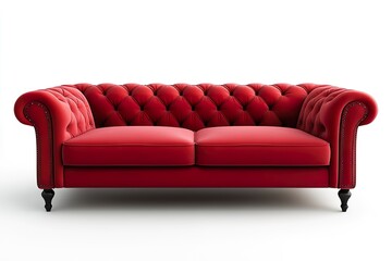 Fototapeta premium red leather sofa