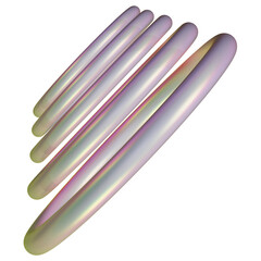 3D Iridescent Circular Arrangement