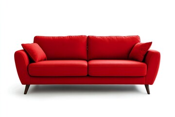 Fototapeta premium red leather sofa