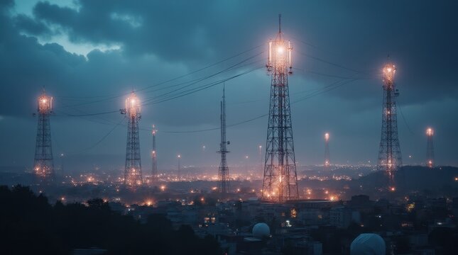 Advanced Holographic Communication Towers Network