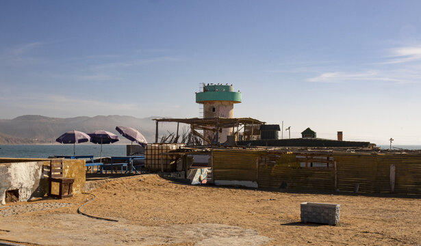 Moroccan Lighthouse in the middle of a cliff