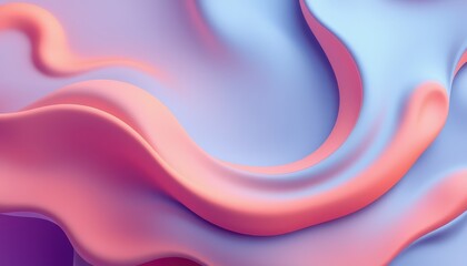 Obraz premium Abstract Pink and Blue Wave Form Design