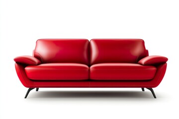 Fototapeta premium red leather sofa