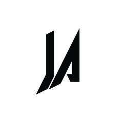 JA monogram logo design letter text name symbol monochrome logotype alphabet character simple logo