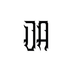 JA monogram logo design letter text name symbol monochrome logotype alphabet character simple logo