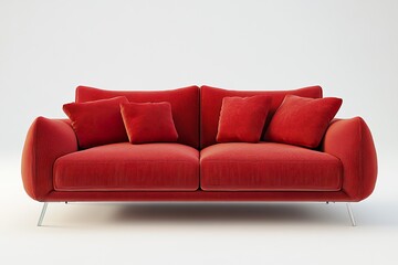 Fototapeta premium red leather sofa