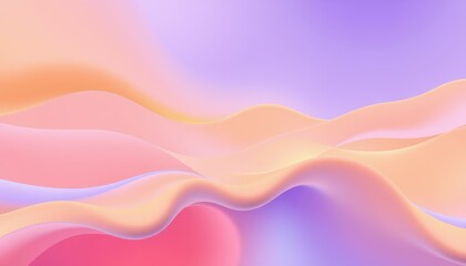 Fototapeta premium Abstract Pastel Waves Flowing Gently Across a Soft Background
