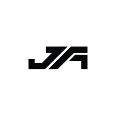 JA monogram logo design letter text name symbol monochrome logotype alphabet character simple logo