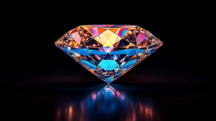 diamond on black background