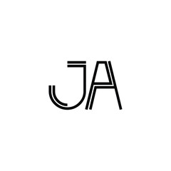 JA monogram logo design letter text name symbol monochrome logotype alphabet character simple logo