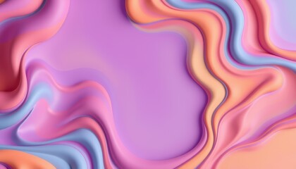 Abstract Pastel Waves Flowing Design