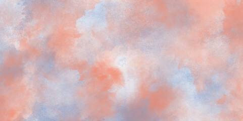 A dreamy watercolor effects in pale pink, light blue, and mint pastel background, soft peach watercolor wash featuring vintage texture, creating a backdrop for a variety of creative projects.