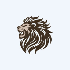 Stylized modern lion head logo template, lion head logo design