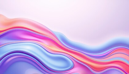 Obraz premium Abstract Pastel Waves Flowing Design
