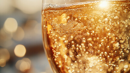 close up of a glass of champagne