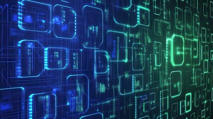 Fototapeta premium Stunning Digital Circuitry Design: A Futuristic Exploration of Interconnected Systems and Data Streams