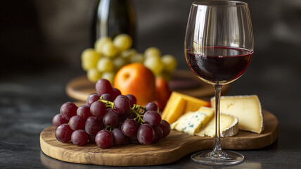 red wine and cheese