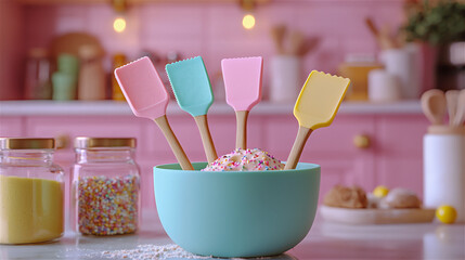 a kitchenware advertisement featuring a set o