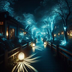 Luminous Shadow Utilize phosphorescent or glow in the dark mater