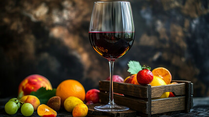 still life with wine