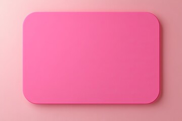 A pink, solid-color rectangular background with rounded corners, high resolution Pink Rectangle on Pink Background .Modern Minimalist Banner Template with Pink Rectangular Space 
