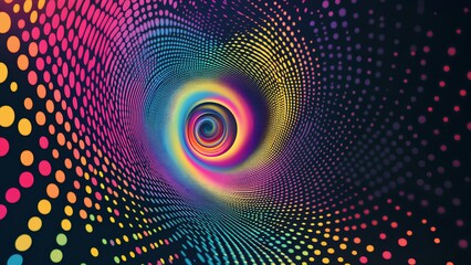 Vibrant Tunnel of Lights: A Hypnotic Spectrum of Colorful Patterns