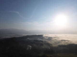 sunrise in the mountains