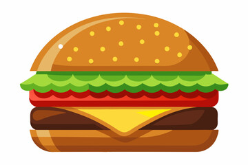 Hamburger cute doodle illustration design
