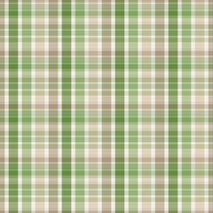 Seamless pattern in Christmas green and white colors for plaid, fabric, clothes, tablecloth and other things. Vector image.
