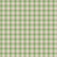 Seamless pattern in Christmas green and white colors for plaid, fabric, clothes, tablecloth and other things. Vector image.
