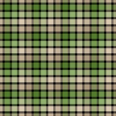 Seamless pattern in Christmas green and white colors for plaid, fabric, clothes, tablecloth and other things. Vector image.