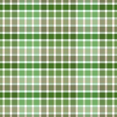 Seamless pattern in Christmas green and white colors for plaid, fabric, clothes, tablecloth and other things. Vector image.