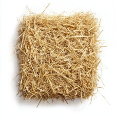 Square Bale of Hay Dry Straw Texture Agriculture Background
