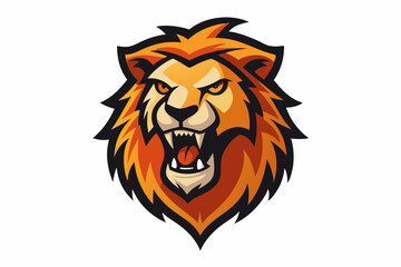 Fototapeta premium Lion head mascot logo design. Angry Lion head art design.