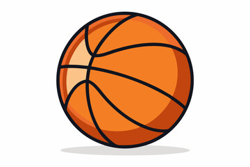 Fototapeta premium Basket Ball Emoticon on Transparent Background