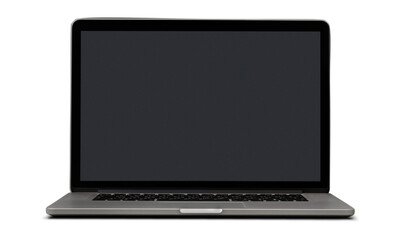 laptop isolated on white background, Modern computer, screen