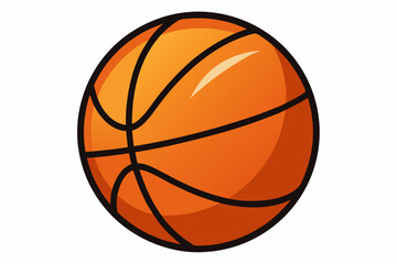 Obraz premium Basket Ball Emoticon on Transparent Background