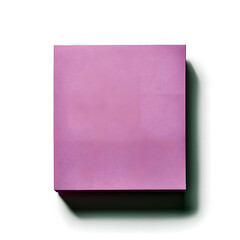 Blank Sticky Purple Magenta Paper Note with Shadow on White Background – Perfect for Stationery, Productivity Concepts, Office Branding, Stationery, E-commerce, Ads, Blogs, Social Media, Presentations