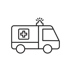 Ambulance icon vector isolated.