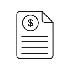 Bank statement icon vector isolated.