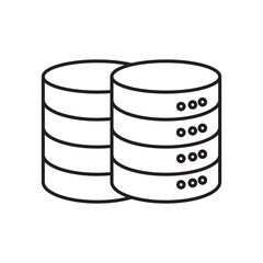 Database icon vector isolated.