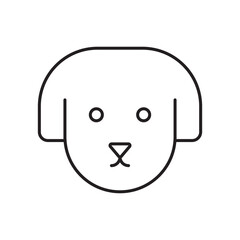 Dog icon vector isolated.