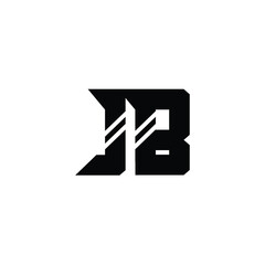JB monogram logo design letter text name symbol monochrome logotype alphabet character simple logo